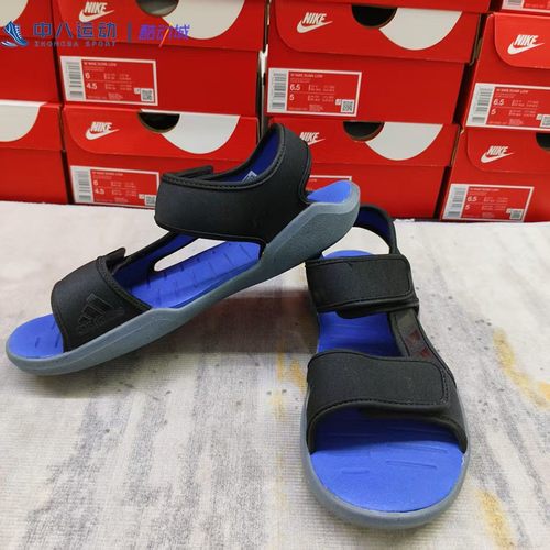 adidas阿迪达斯RapidaSwim实拍大童舒适防滑沙滩透气凉鞋DB1782