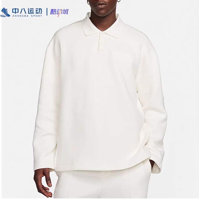 Nike耐克男士春秋纯色透气翻领简约百搭经典长袖Polo衫FN3402-133