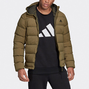 【XL码】Adidas阿迪达斯男款尾货断码百搭运动户外休闲短袖羽绒服