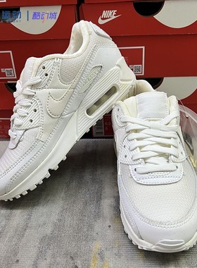 Nike耐克Air Max 90实拍气垫缓震增高春秋透气网面跑鞋DH0569-100