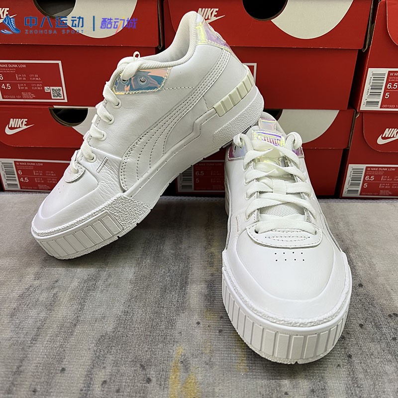 Puma彪马Cali实拍复古经典简约休闲增高防滑厚底板鞋373083-01