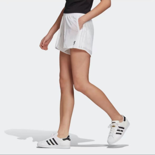 XS-M码Adidas阿迪达斯女子三叶草印花舒适透气休闲短裤GK5181