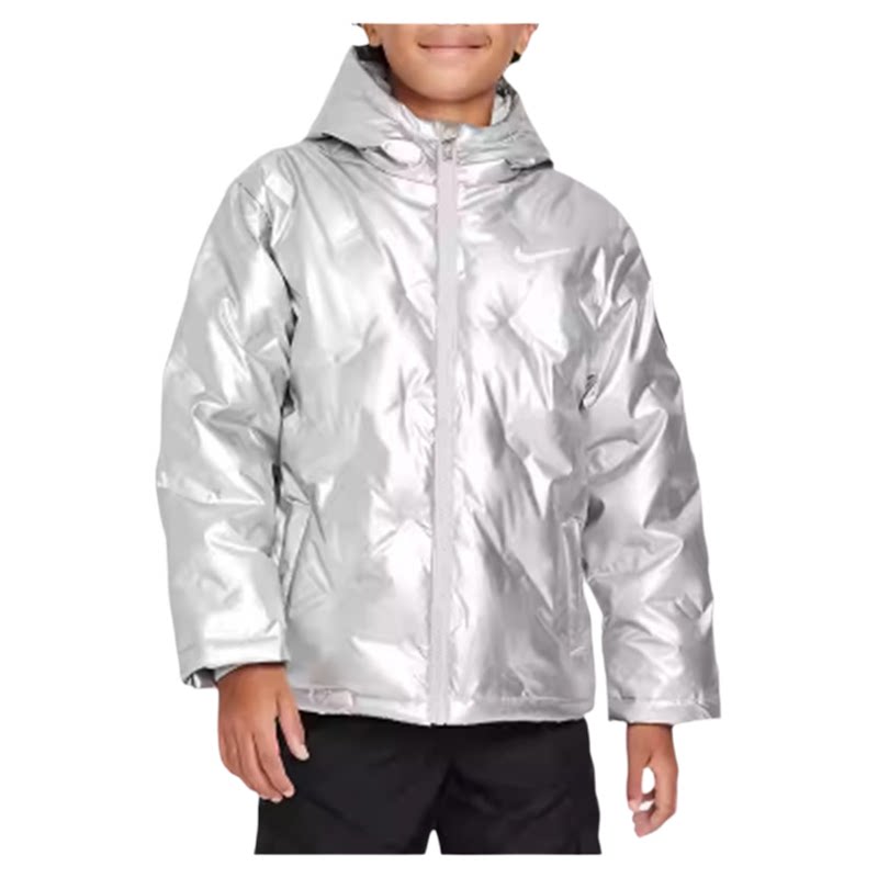 XL码Nike耐克儿童纯色加绒舒适保暖休闲羽绒服FZ6221-017