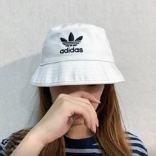 Adidas阿迪达斯三叶草男女同款夏季运动休闲遮阳渔夫帽FQ4641