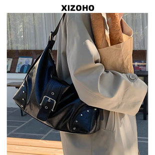 兮兮定制小众设计高级感大容量托特包2025甜酷单肩手提包女腋下包