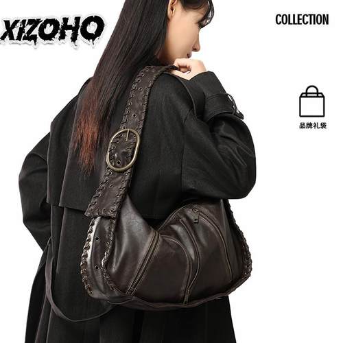 2025秋冬新款复古斜挎腋下包