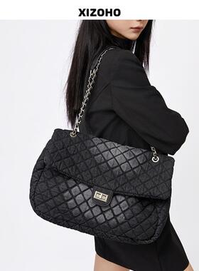 2025新款秋冬水染墨牛仔流浪包洗水包大容量单肩腋下包小众斜挎包