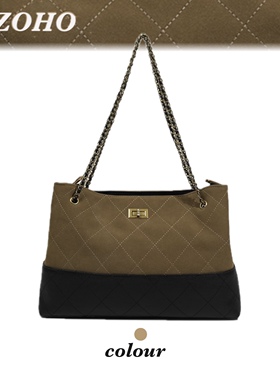 XIZOHO小香风菱格链条包包女撞色腋下包复古流浪包百搭单肩斜挎包