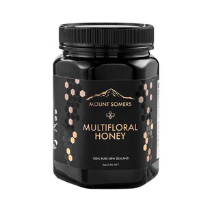 somers纯蜂蜜天然无添加混合花蜜1公斤瓶装 新西兰原装 进口Mount