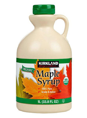 包邮加拿大kirkland maple syrup枫糖浆/枫叶枫树糖浆1L 装
