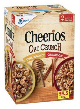 美国原装进口Cheerios即食谷物燕麦圈蜂蜜肉桂味营养早餐1.3kg盒