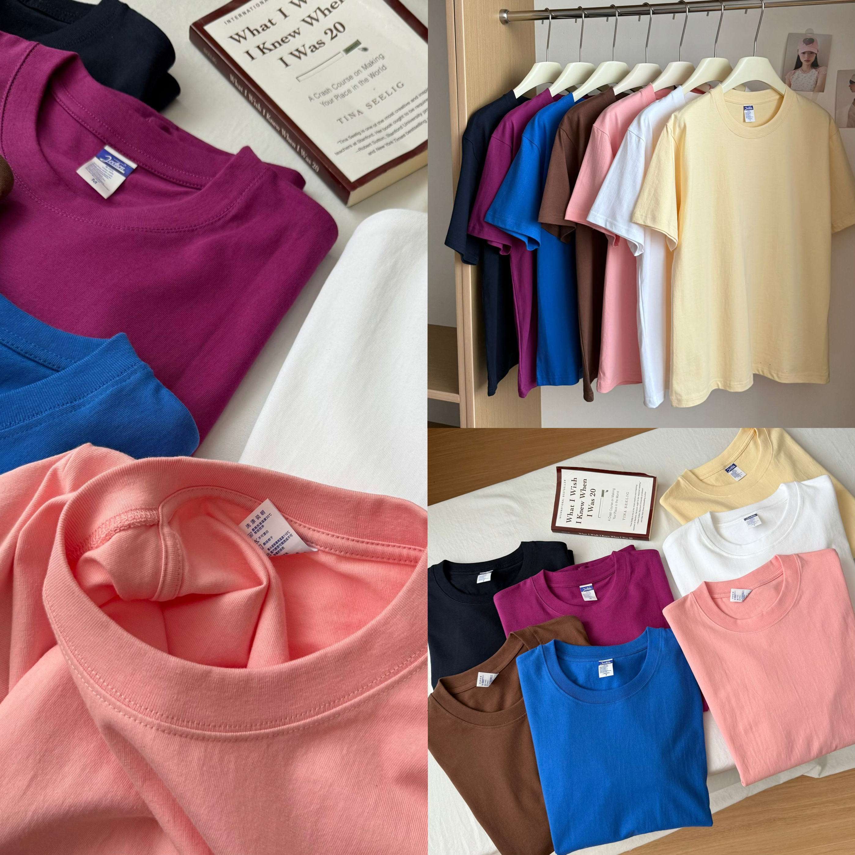 【楚楚Grace专属】重磅短袖t恤棉厚实宽松春夏季圆领打底衫体恤