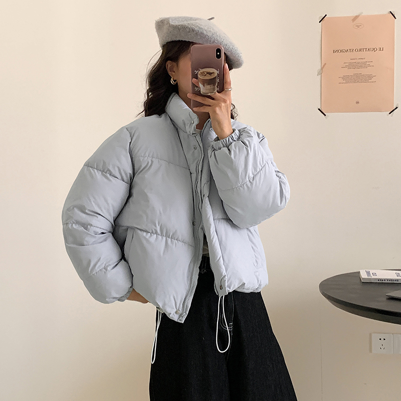 短款立领羽绒棉服棉衣女2