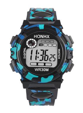 HONHX男士学生电子手表儿童LED夜光多功能运动计时闹钟腕表-62