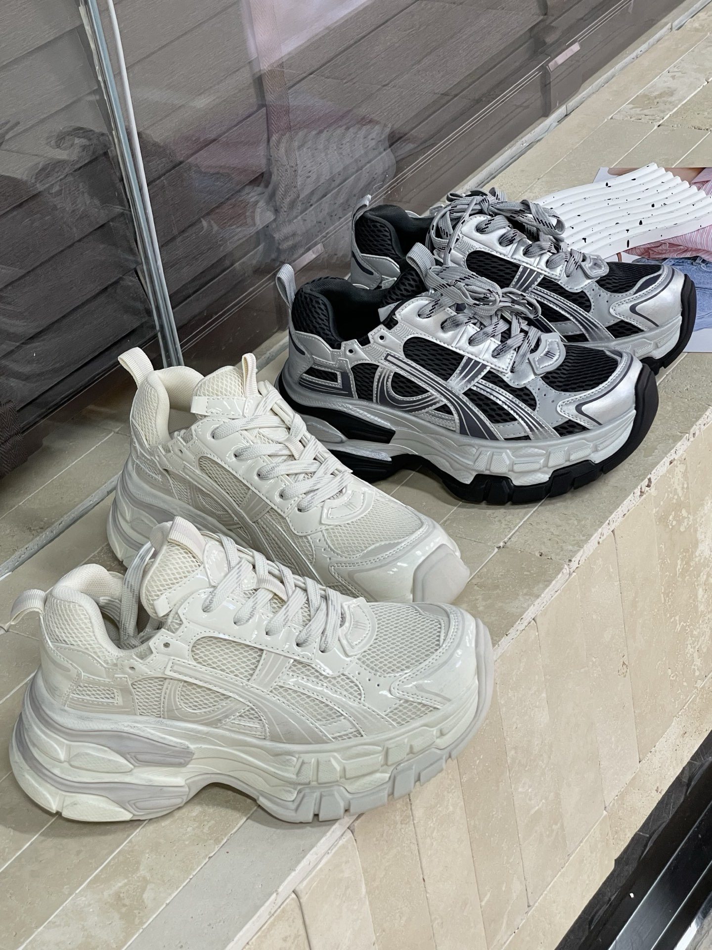 2026新款真皮厚底7cm老爹鞋女百搭休闲运动鞋ins潮小众设计感潮鞋,女鞋,老爹鞋,淘宝优惠券,粉丝福利购,淘宝优惠卷