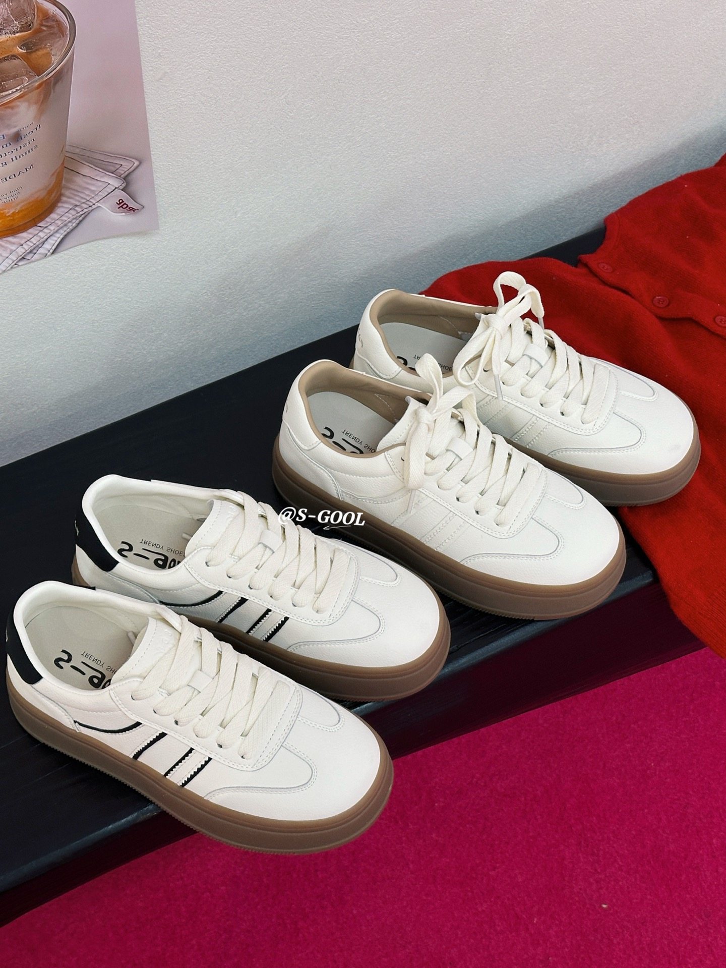 2026新款真皮厚底小白鞋女百搭休闲运动板鞋增高松糕底德训鞋女鞋,女鞋,休闲板鞋,淘宝优惠券,粉丝福利购,淘宝优惠卷