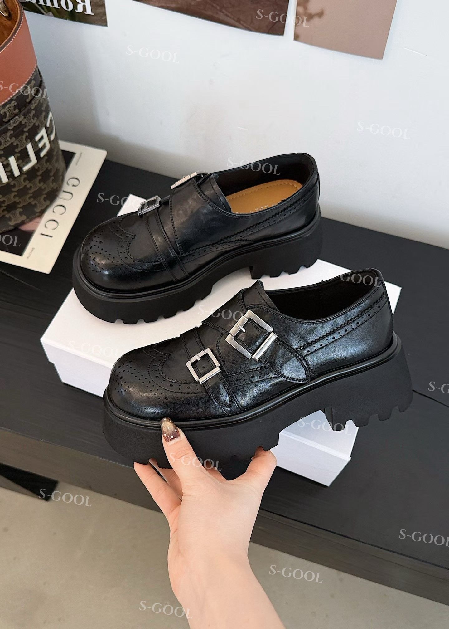 2026新款真皮厚底乐福鞋女英伦风小皮鞋百搭休闲鞋女鞋显脚小单鞋,女鞋,乐福鞋（豆豆鞋）,淘宝优惠券,粉丝福利购,淘宝优惠卷