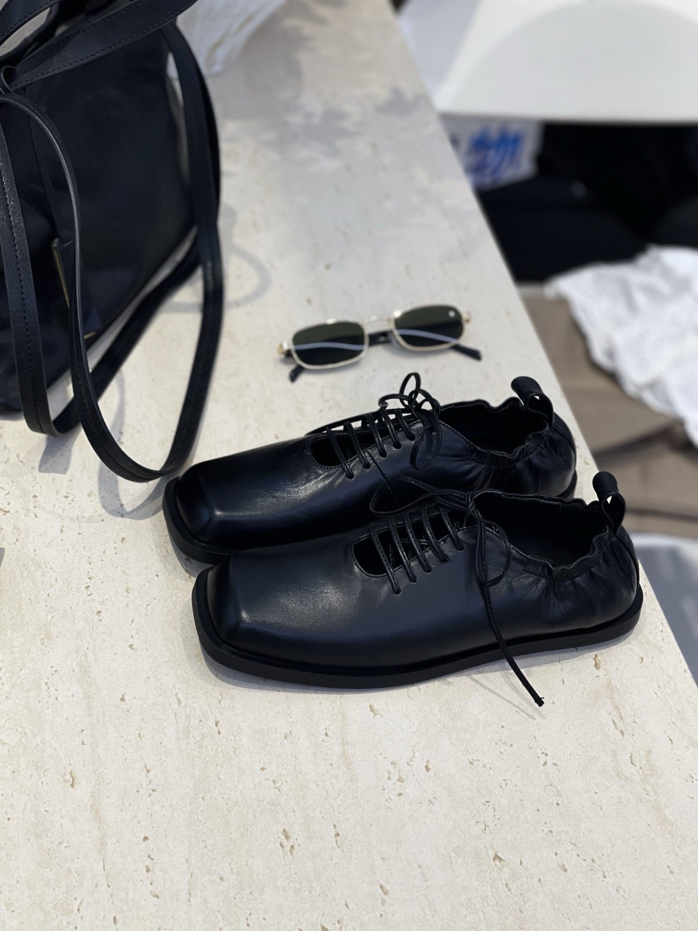 欧货头层小牛皮方头芭蕾舞鞋女2026新款绑带乐福鞋褶皱小皮鞋女鞋,女鞋,牛津鞋/布洛克鞋/德比鞋,淘宝优惠券,粉丝福利购,淘宝优惠卷