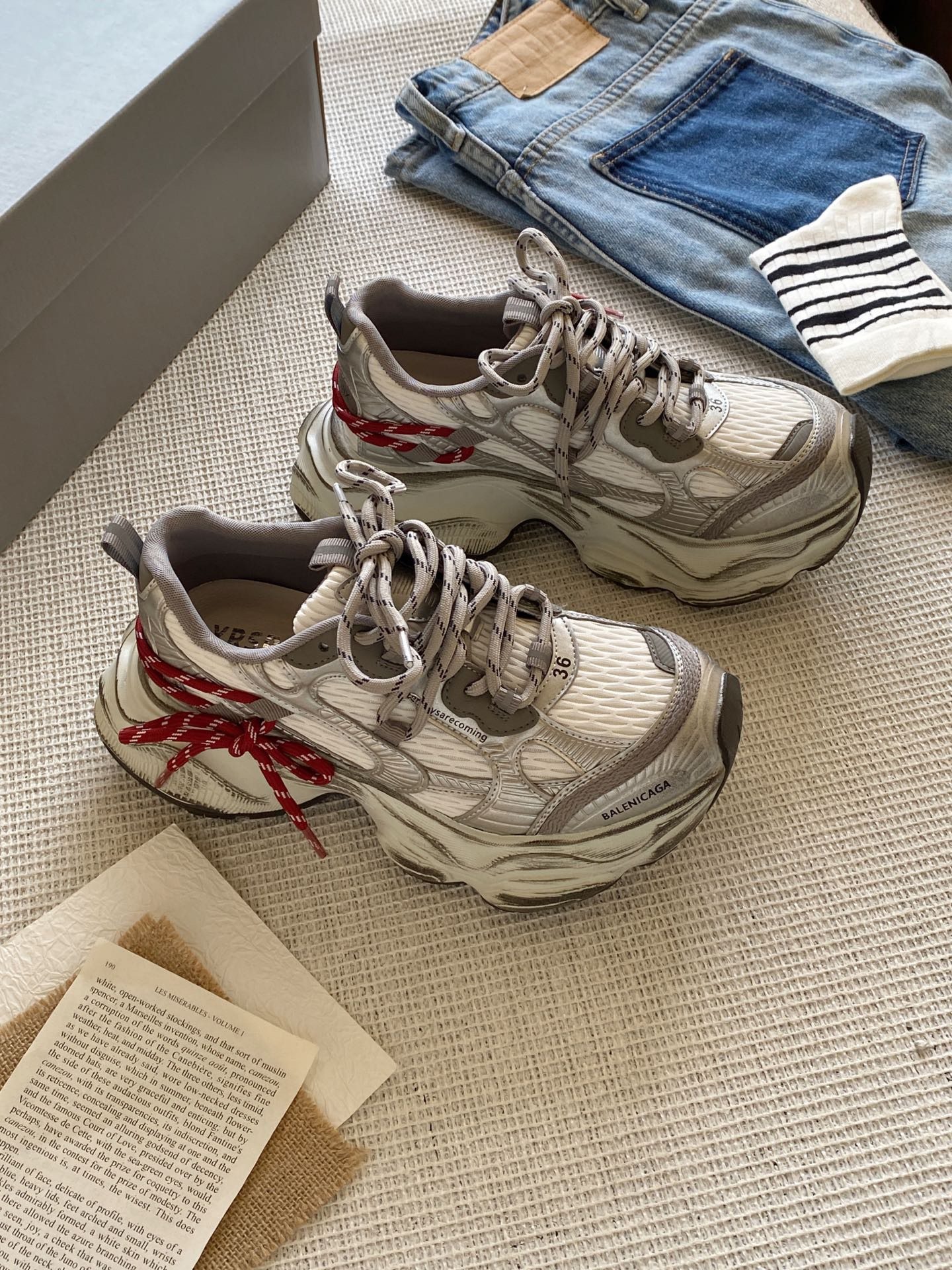 2026新款真皮厚底老爹鞋女百搭休闲运动鞋增高显瘦透气网面跑步鞋,女鞋,老爹鞋,淘宝优惠券,粉丝福利购,淘宝优惠卷