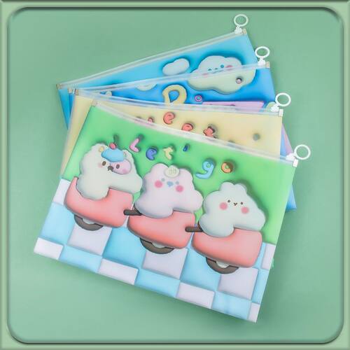 pp材质按扣袋透明文件袋a4收纳袋档案袋纽扣袋资料袋笔袋塑料袋