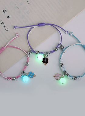 闺蜜手链3人款吸铁石二人磁吸磁铁夜光儿童姐妹信物一对小学生冬
