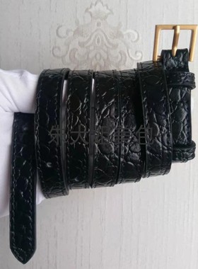 适用改造圣罗兰ysl曼哈顿单肩斜挎真皮替换带鳄鱼纹kaia马鞍包带