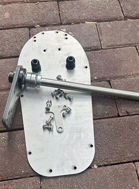 滑板改装乐卡电动扭扭车配件加长款不锈钢套件加厚自制加固件手工