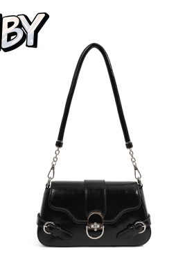 2025新款小众设计潮包轻高级感OL质感金属感通勤女包腋下包单肩包