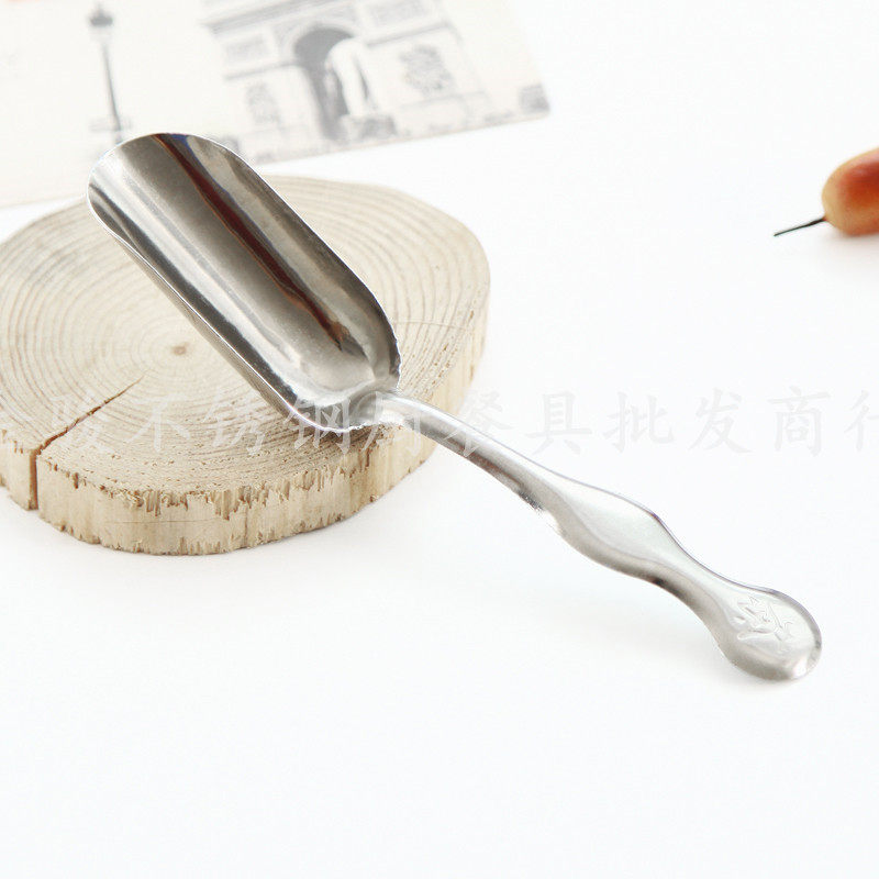 不锈钢加厚茶匙茶勺茶铲 简约日式勺子咖啡匙茶具茶罐配件小茶铲
