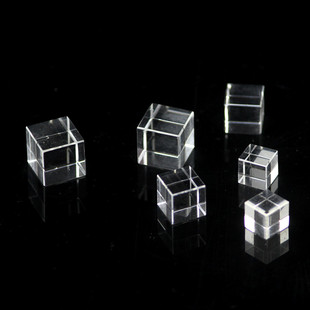 小水晶块 水晶玻璃配件 水晶底座 可以定制 钥匙扣白胚