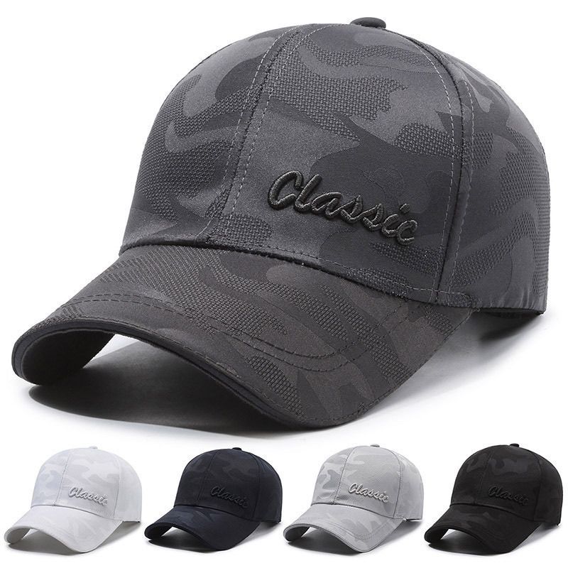 春秋新款迷彩棒球帽潮男韩版百搭时尚鸭舌帽户外休闲百搭遮阳帽潮