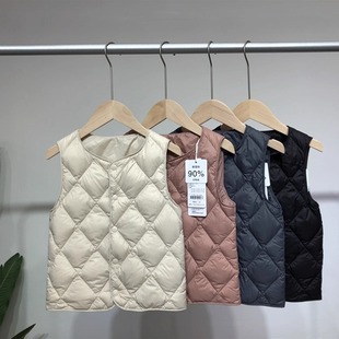 NOBRE KIDS新国标90%白鸭绒亲子羽绒马甲宝宝男女童保暖内穿背心