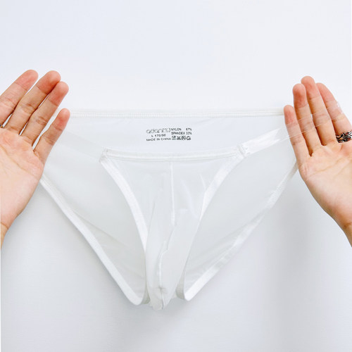 ADANNU男三角内裤高叉透明性感薄