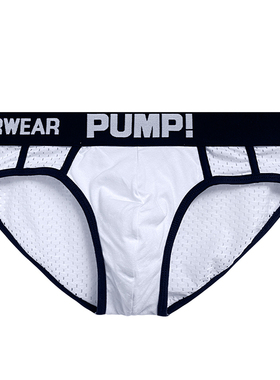 Men underwear pump!男三角内裤枪弹分离网孔 薄性感低腰运动青年