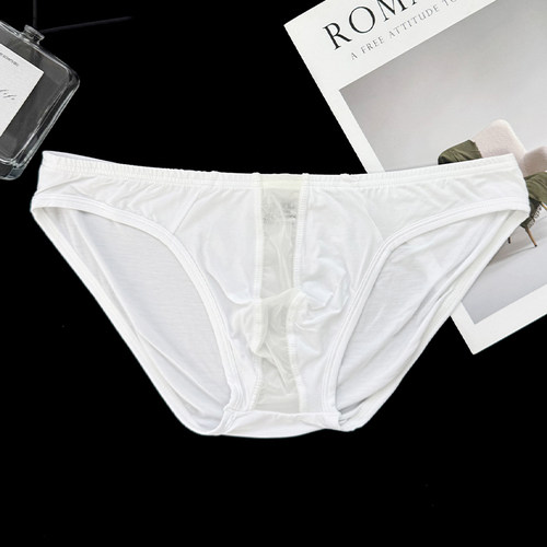 ADANNU男三角内裤莫代尔拼接透明