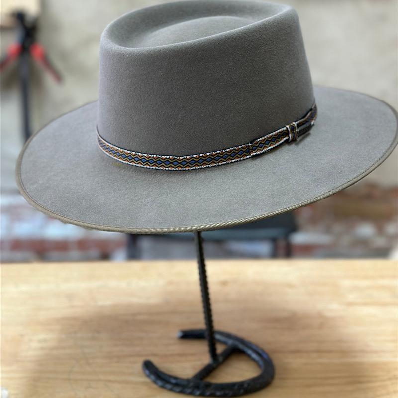美国正品Stetson美利奴羊毛毡帽平檐帽赌徒款西部牛仔帽骑马帽子