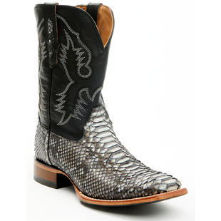 美国CODY JAMES蟒蛇皮稀有皮真皮牛皮刺绣骑士靴复古西部牛仔靴男