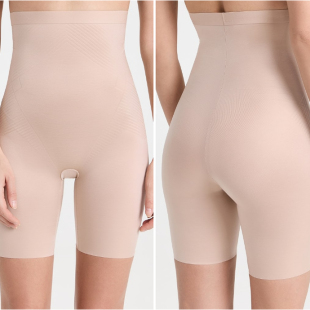 瘦腿薄款 弹力提臀收腹裤 高弹力 SPANX女士美体无痕塑身裤 美国代购