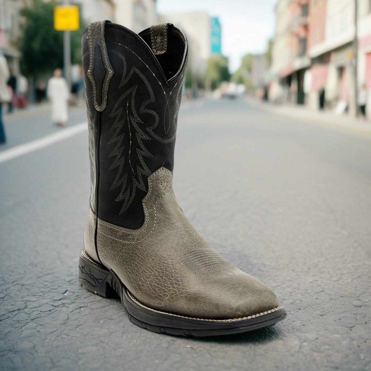 CODYJAMES软牛皮刺绣复古牛仔靴