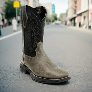 美国CODY JAMES软牛皮手工真皮刺绣复古西部牛仔靴骑士靴工程靴男