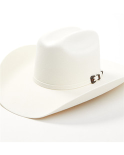 美国产CODY JAMES卷边5X羊毛毡帽草原骑马帽白色西部牛仔帽大檐帽