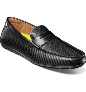 Florsheim富乐绅打孔牛皮真皮里牛津鞋套脚透气休闲皮鞋驾车鞋男