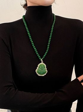 气质时尚百搭镶嵌精美佛公吊坠项链ZD0327