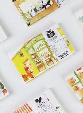 沈欣如×九口山MINI NOTE迷你7系列之小动物商店街可爱纸模笔记本