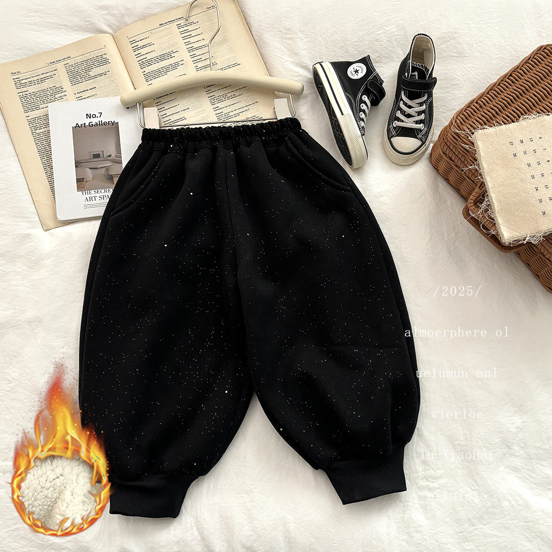 儿童冬季加绒加厚休闲卫裤男女童韩版百搭洋气灯笼束脚裤童裤,童装/婴儿装/亲子装,运动裤卫裤,淘宝优惠券,粉丝福利购,淘宝优惠卷