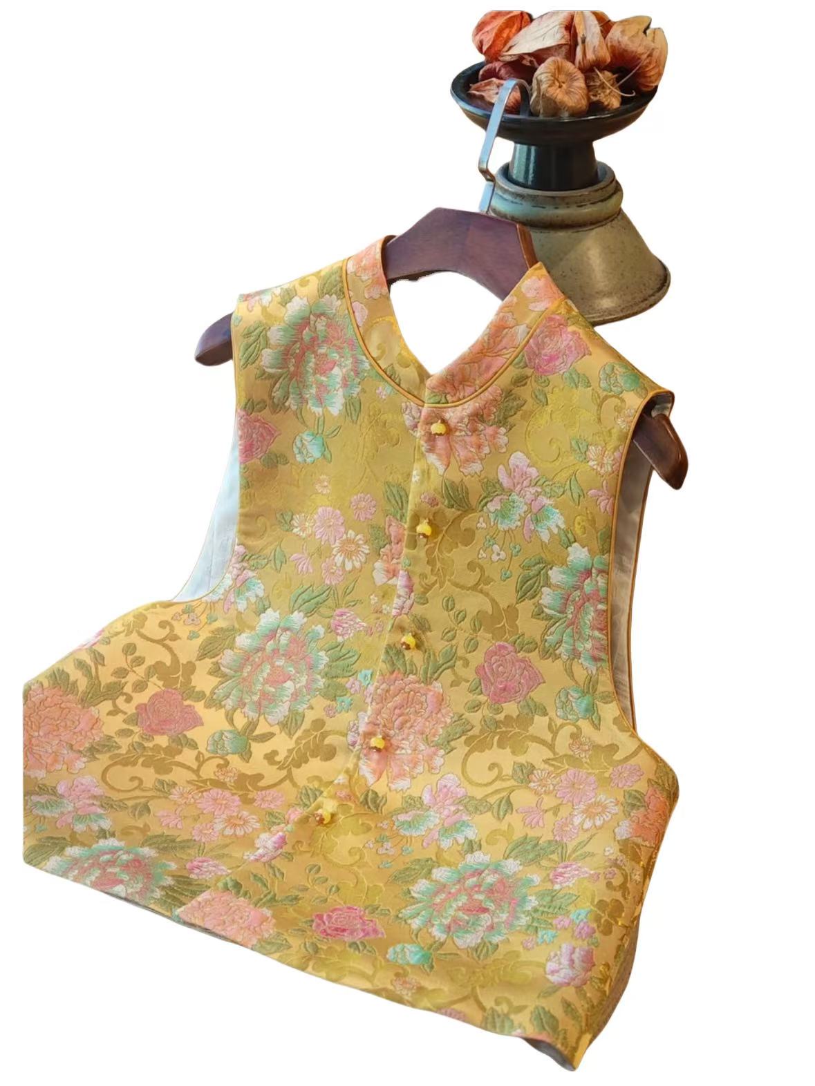 非遗运锦双面双穿新中式国风马甲