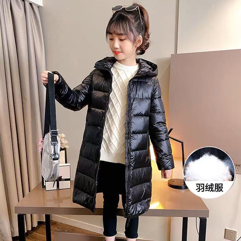 女童羽绒服轻薄款冬季2025新款中长款中大童高级童装时尚洋气外套