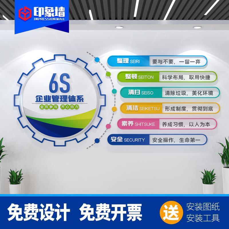 企业6S管理体系文化墙定制
