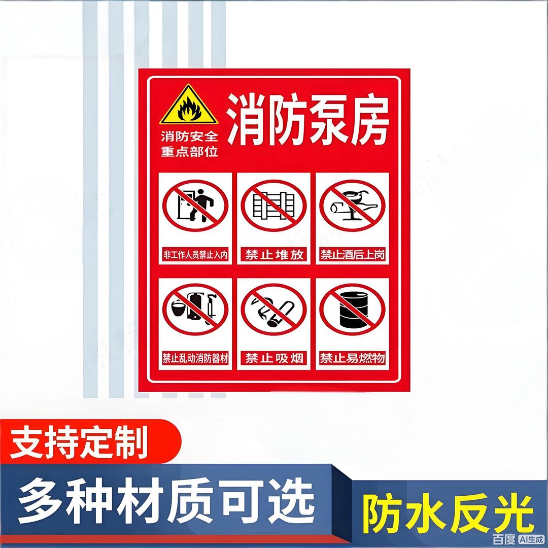 消防水泵房标识示牌警志器