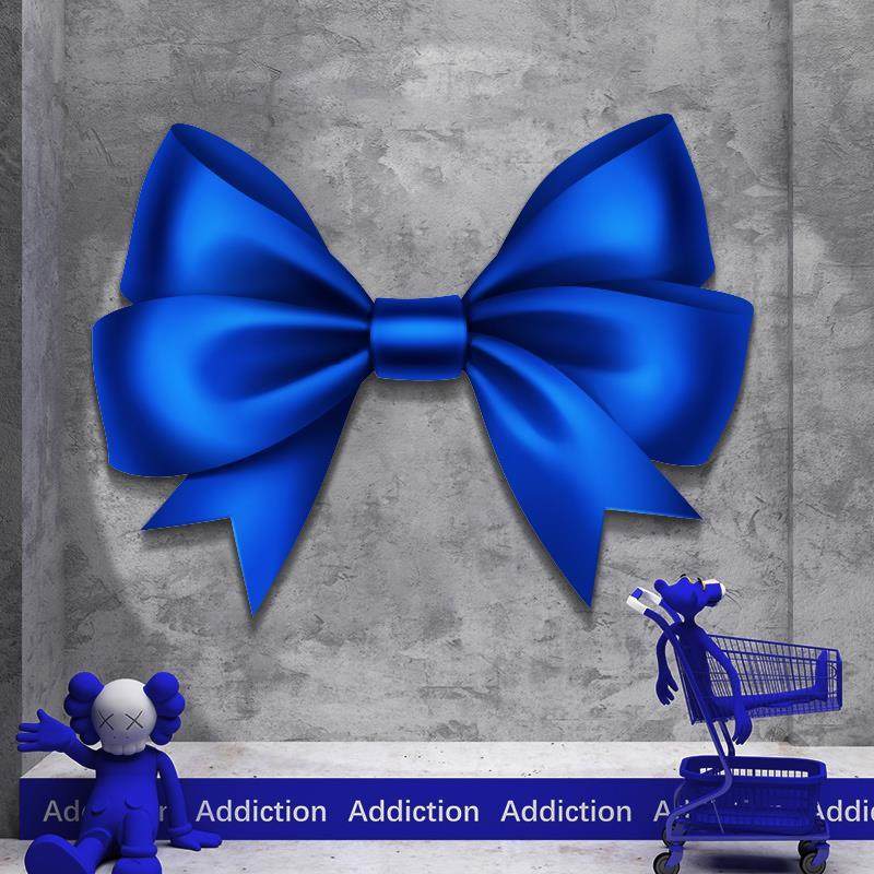 超大贴画巨浪结奶茶网红装饰克莱因打卡背景墙面壁纸挂画墙贴蓝墙,家居饰品,软装墙贴,淘宝优惠券,粉丝福利购,淘宝优惠卷